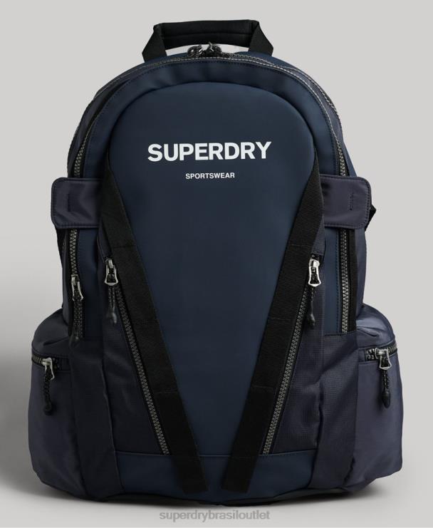 Superdry mochila grafica de lona de montanha acessorios marinha homens LHZ0Z113 LHZ0Z113 Iconico e streetwear Superdry Brasil outlet Superdry t shirt captura a cultura de rua e abraca o estilo